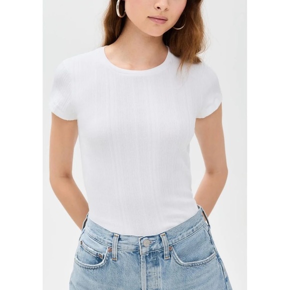 RE/DONE / Hanes Varigated 60s Slim Tee Optic White